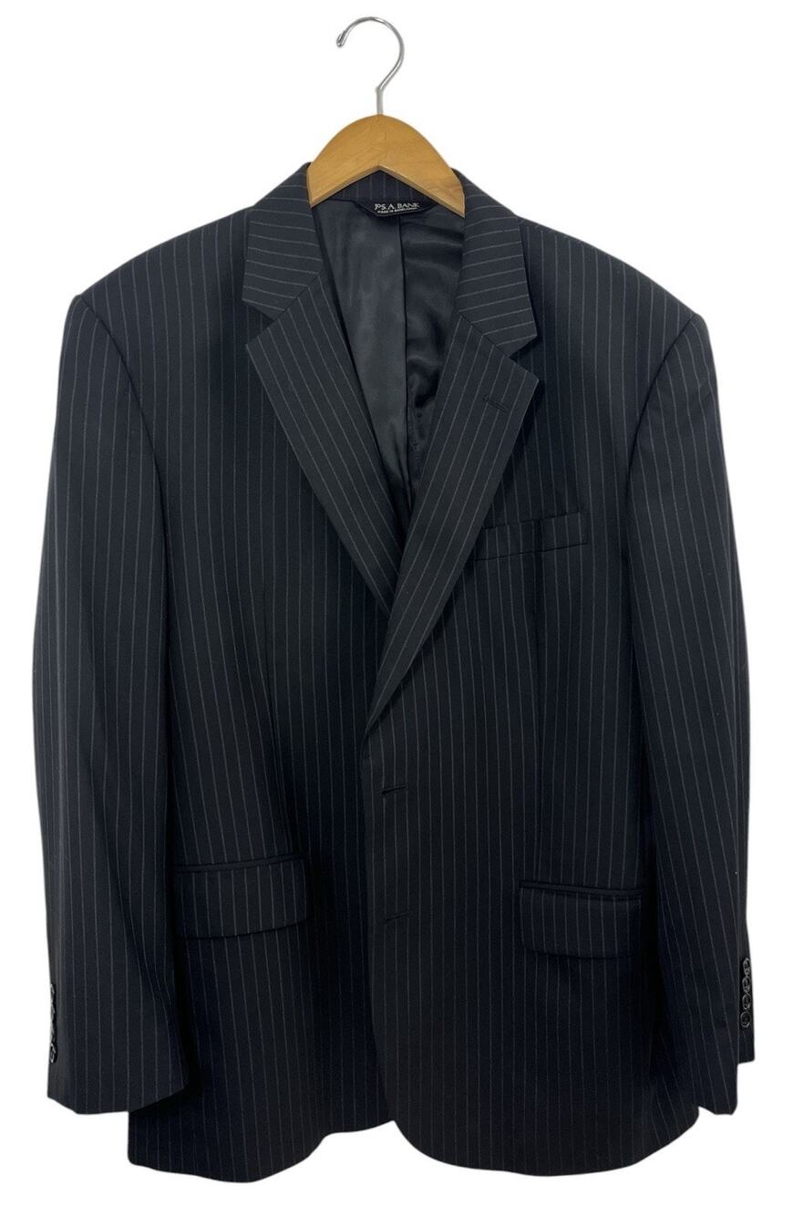 JoS. A. Bank Blazer Men's 44R Blue Pinstripe Wool Sport Coat Jacket Event Formal